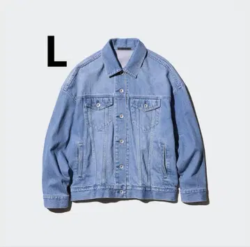 유니클로 데님 오버 사이즈 자켓 L 사이즈