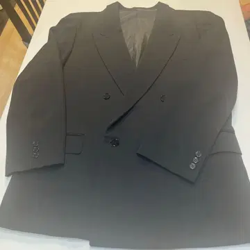 블랙 포멀 더블 브레스트 자켓