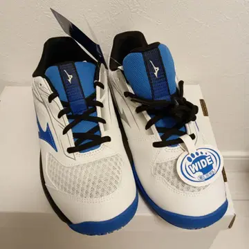 Mizuno 테니스화 와이드 화이트 x 블루