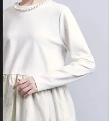 UNITED ARROWS 펄 장식 상의