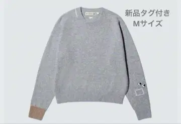 택 포함 새상품 유니클로 안야 힌드마치 콜라보 스웨터 M 사이즈 그레이
