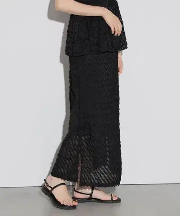 BEAMS HEART 프린지 내로우 스커트