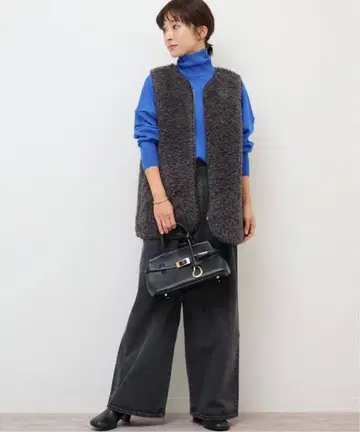 JOURNAL STANDARD relume 시프 인조 모피 지퍼 베스트