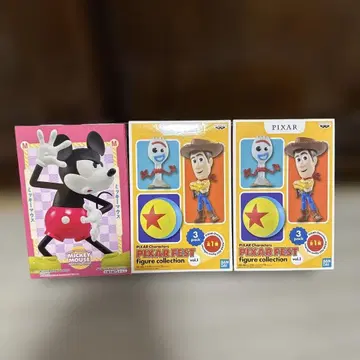 디즈니 미키마우스 & PIXAR FEST 피규어 3개 세트