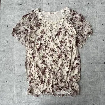 00's vintage 꽃무늬 레이스 장식 아카이브 그런지 y2k