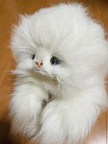 [ 새상품 ] 리베사 화이트 고양이 봉제 인형 고양이 레트로 봉제 인형