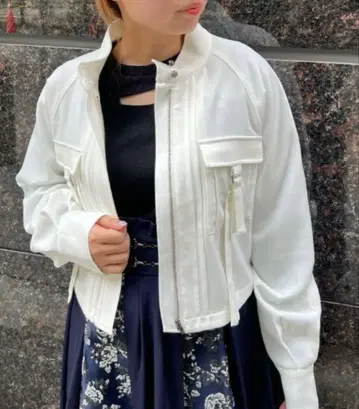 axes femme 밀리터리풍 숏 블루종
