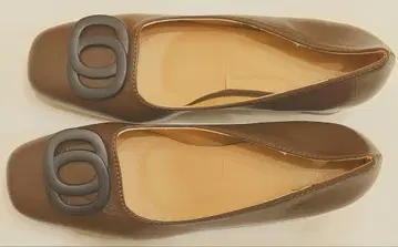 브라운 스퀘어토 펌프스 25cm