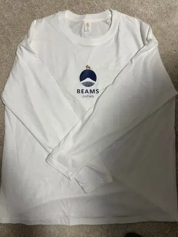 BEAMS JAPAN 화이트 긴팔 티셔츠 롱티
