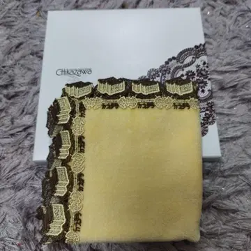 치카자와 레이스 x 후쿠사야 콜라보 손수건 옐로우 컬러
