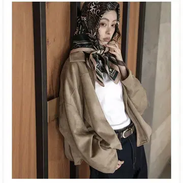 브라운 루즈핏 실루엣 자켓