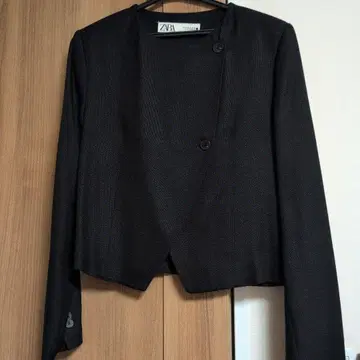ZARA 노카라 자켓 블랙
