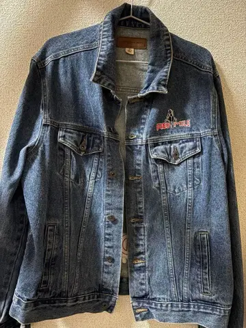 90s 데님 자켓 RED MILE 자수 아메카지 구제 의류