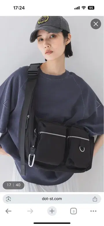 JENASIS 바디백 블랙