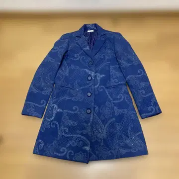 moovy 파란색 무늬 롱 코트 사이즈 44