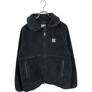 헬리한센 여성용 블랙 플리스 보아 집업 블루종 L