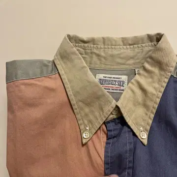 university shop 크레이지 패턴 버튼 다운 L 사이즈