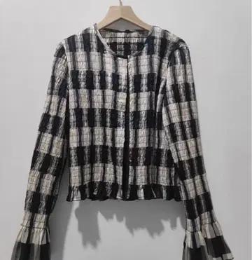 라스트 CLANE SHIRRING DESIGN BLOUSE 믹스 클라네