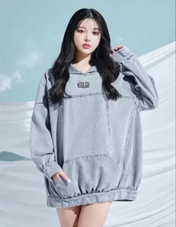 DD 로고 데님 후디 Darich