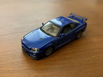 [ 절판 ] 오토아트 닛산 스카이라인 GT-R(R34) 베이 사이드 블루