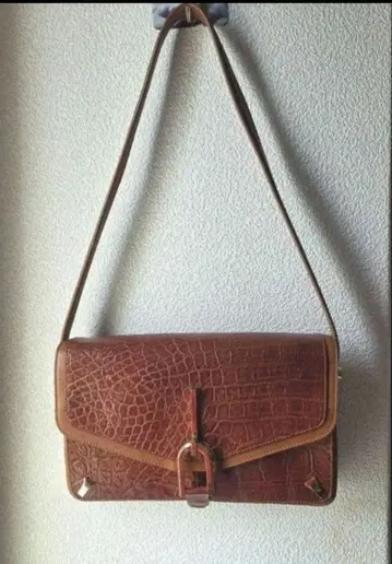 annalou 내로우 가죽 숄더백 쇼와 레트로