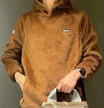 새상품 남성용 L 브리핑 폴라테크 플리스 유행색 브라운 정가 39600엔