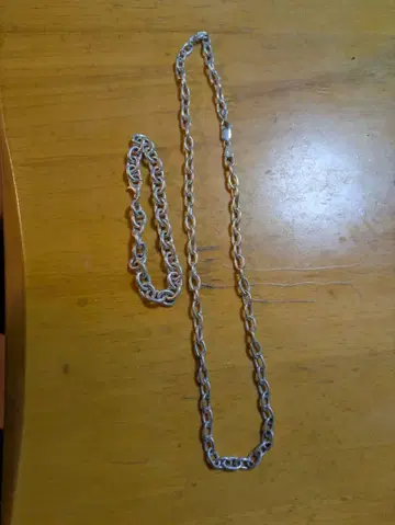 둥근 모서리 Silver 925 와이드 체인