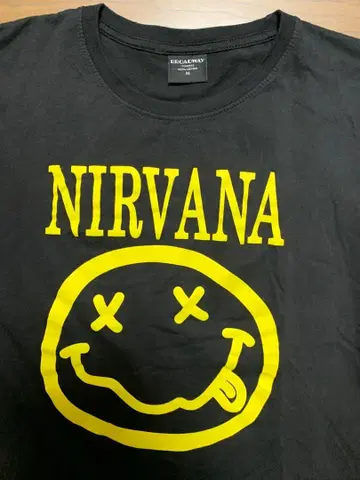 NIRVANA 닐바나 스마일리 broadway 티셔츠 M