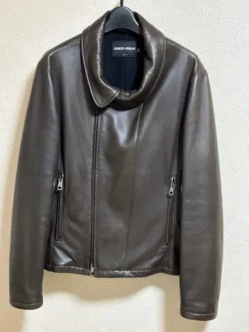 조르지오 아르마니 다크 브라운 라이더 자켓