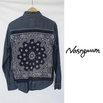 무료배송 익명 배송 Nasngwam 나스 반다나 샴브레이 데님 셔츠