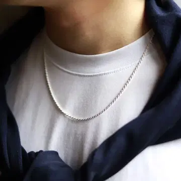 F.H. 실버 목걸이 (로프 체인 1.9mm) 50cm