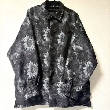 [ HARE ] 다크 플라워 누빔 자카드 셔츠