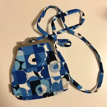marimekko 마리메꼬 블루 복주머니 숄더백