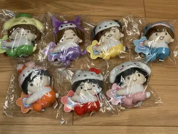 나니와단시 x 산리오 캐릭터즈 클립 마스코트 7개 세트