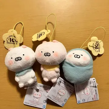 우사마루 봉제 인형 마스코트 치비치비 우사마루 남코 한정판 3종 세트