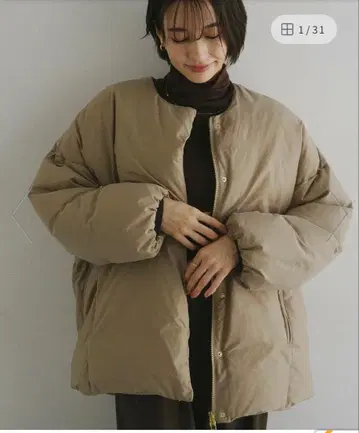evernavy 에버네이비 다운 코트 베이지