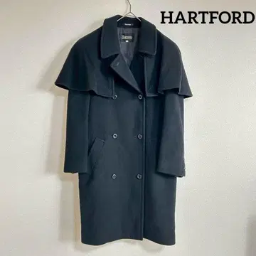 HARTFORD 하트포드 케이프 코트 블랙 롱 코트