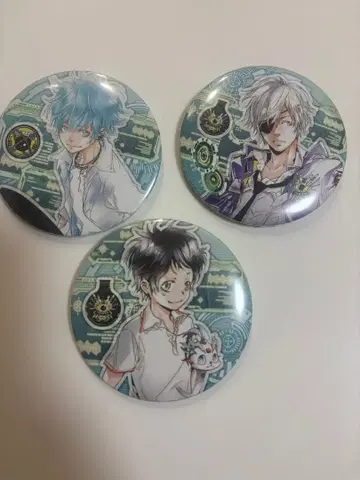 엘 드라이브 캔뱃지 3개 세트 (Dr. 라브, 레인 서장, 쿠노세 슈타)