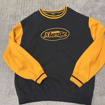 Xlarge 크루넥 트레이닝복 블랙/오렌지