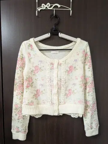 LIZLISA 꽃 패턴 니트 가디건