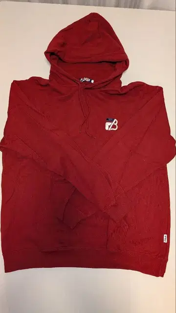 FILA x BE:FIRST 콜라보 풀오버 후드티 빨간색 L