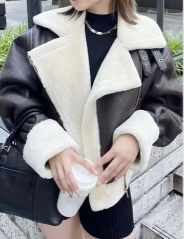 무스탕 자켓 여성용 MURUA 브라운