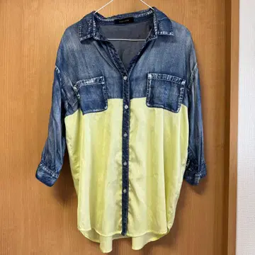 YAMADAYA SCOTCLUB 새상품급 데님 절개 셔츠