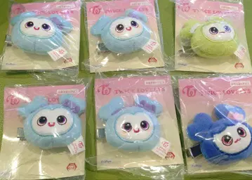 TWICE LOVELYS 봉제 인형 헤어핀 헤어클립 6개 세트