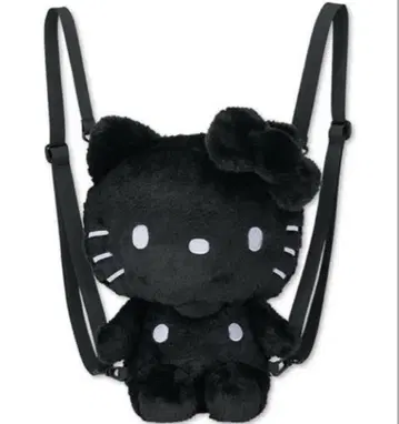 새상품 HELLO KITTY 봉제 인형 백팩 블랙 헬로키티