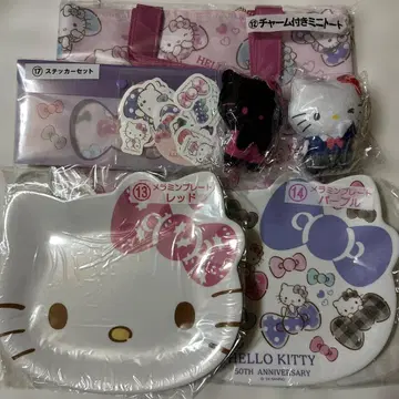 산리오 헬로키티 멜라닌 플레이트 6개 세트