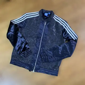 adidas 꽃무늬 자켓 3선 라인