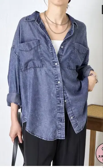 개럴개런트 [ 완판 ] [ 올 시즌 착용 가능 ] 텐셀 데님 셔츠 블루