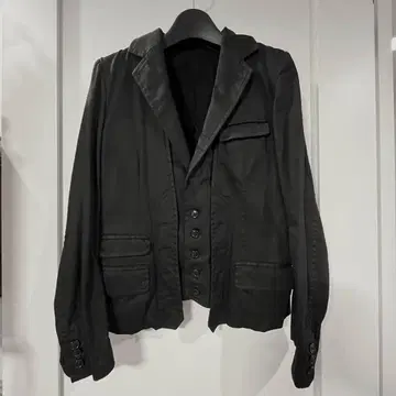 ZUCCA 블랙 코튼 자켓