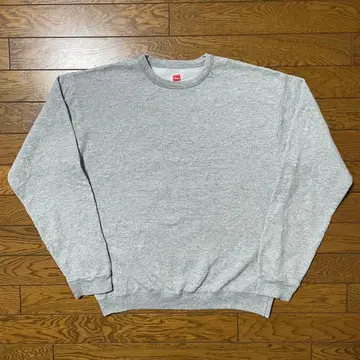 Hanes 맨투맨 그레이 무지 S